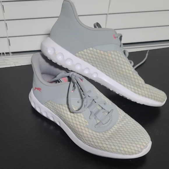 Puma Gray and Pink Athletic Shoes - Picture 1 of 7